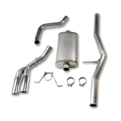 JBA Exhaust - Copy of JBA Performance Exhaust 30-3054 3" 304 Stainless Steel Cat Back Exhaust System 2004-19 Chevy Silverado Trucks 4.8-5.3L 2/4 WD Double Cab (EXT) and Crew Cab models only not standard cab Dual Side Swept 304SS Tips
