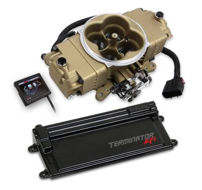 Holley EFI - TERMINATOR STEALTH EFI W/ GM TRANSMISSION CONTROL - CLASSIC GOLD FINISH