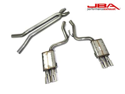 JBA Exhaust - JBA Performance Exhaust 40-2647 Stainless Steel Exhaust System 2018-2020 Mustang 5.0 2 1/2"-3" Cat Back Exhaust w/X-pipe and four 4" double wall tips