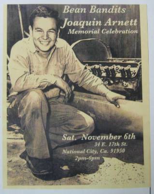 Bean Bandits Joaquin Arnett Memorial Celebration November 6, 2010 Cover