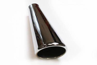 2 x 4 x 11 Rolled S/S Chrome Trumpet Tip