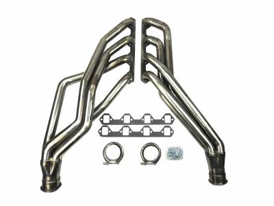 Headers - Long Tube - JBA Exhaust - JBA Performance Exhaust 6616S 1 3/4" Header Long Tube Stainless Steel 65-73 Mustang 351W Fits with Borgeson Box