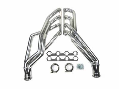 JBA Performance Exhaust 6616SJS 1 3/4" Header Long Tube Stainless Steel 65-73 Mustang 351 Silver Ceramic Fits with Borgeson Box