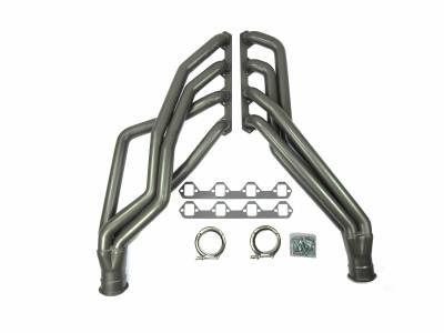 Headers - Long Tube - JBA Exhaust - JBA Performance Exhaust 6616SJT 1 3/4" Header Long Tube Stainless Steel 65-73 Mustang 351 Titanium Ceramic Fits with Borgeson Box