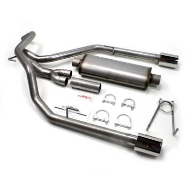 JBA Performance Exhaust 30-1537 3" to 2.5" 304 Stainless Steel Exhaust System 2019-2020 Dodge RAM 2/4WD All Cabs, All Beds 5.7 Hemi Dual Exit 4" Stainless tips for dual cut out bumper