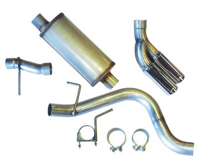 JBA Performance Exhaust 30-2545 2 1/2" 304 Stainless Steel Cat Back Exhaust System 2019-2020 Ford Ranger Eco Boost Dual 3 1/2" Tips Side Rear Exit