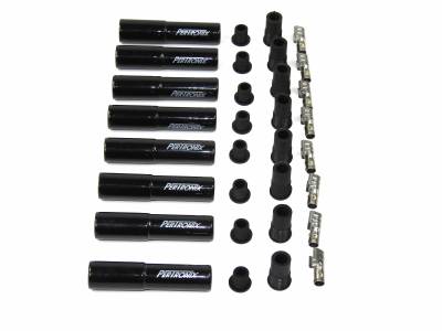 PerTronix Ignition Products - Black Ceramic Spark Plug Straight Boot Set