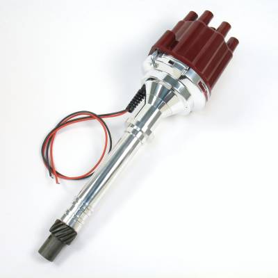 PerTronix Ignition Products - PerTronix Electronic Distributors - PerTronix Ignition Products - Dist Billet Chevy Non/Vac red cap