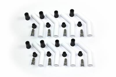 PerTronix Ignition Products - PerTronix Spark Plug Wires - PerTronix Ignition Products - White Ceramic Spark Plug 45 Deg Boot Set