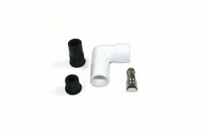 White Ceramic Spark Plug 90 Deg Boot