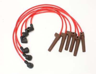 Wires, 6 cyl Ford Custom Fit Red