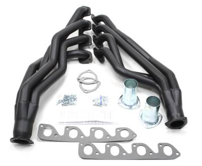 Patriot Headers - Patriot Full Length & Fenderwell Headers - Patriot Exhaust Products - 67-71 Various Ford 351C 2V Long Tube Blk