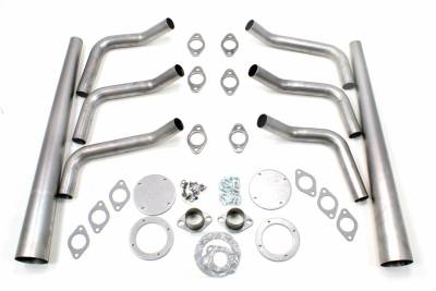 Patriot Exhaust H8084 Black Straight Rod Traditional Lakester Header for Small Block Chevy 