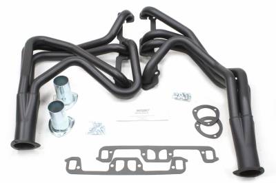 Patriot Headers - Patriot Full Length & Fenderwell Headers - Patriot Exhaust Products - 67-80 Various Chry 273-360 Lng Tube Blk