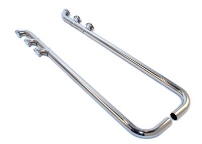 Patriot Exhaust Bends & Pipes - Patriot Side Pipes - Patriot Exhaust Products - Patriot Exhaust H1264 Low-Line 2"x60" Lake Pipe Triple Style Chrome