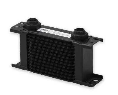 Oil and Transmission Coolers - Narrow - Earls - EARLS ULTRAPRO OIL COOLER - BLACK - 13 ROWS - NARROW COOLER - 10 O-RING BOSS FEMALE PORTS
