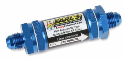 Fuel System Components - Fuel Filters - Earls - -8 AN Fuel Filter