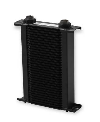 Oil and Transmission Coolers - Narrow - Earls - EARLS ULTRAPRO OIL COOLER - BLACK - 34 ROWS - NARROW COOLER - 10 O-RING BOSS FEMALE PORTS