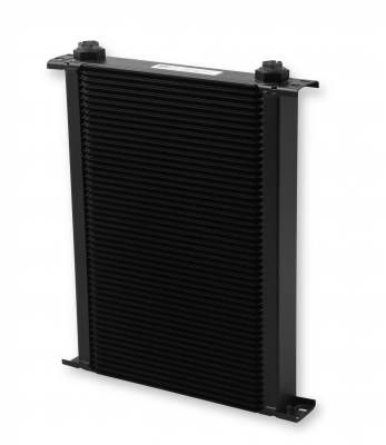 Oil and Transmission Coolers - Wide - Earls - EARLS ULTRAPRO OIL COOLER - BLACK - 50 ROWS - WIDE COOLER - 10 O-RING BOSS FEMALE PORTS