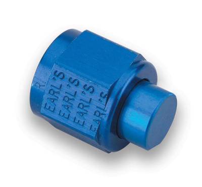 Adapters - Caps and Plugs - Earls - EARLS -6 CAPS Blue Anodized