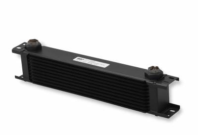 Oil and Transmission Coolers - Extra Wide - Earls - EARLS ULTRPRO OIL COOLER - BLACK - 10 ROWS - EXTRA-WIDE COOLER - 10 O-RING BOSS FEMALE PORTS