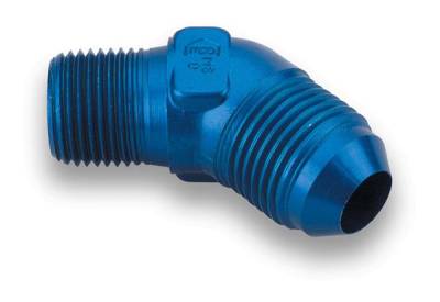 45 Deg. -3 to 1/8 NPT Adapter Blue Anodized