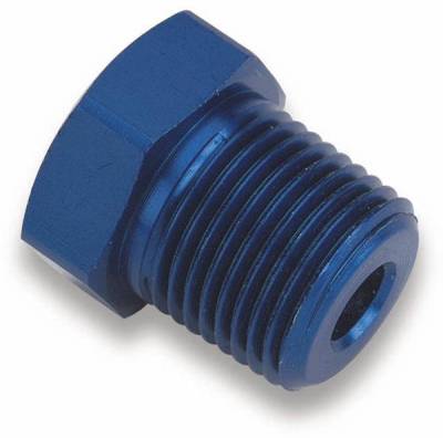 Adapters - Caps and Plugs - Earls - EARLS 1/8" NPT HEX HEAD PLUG Blue Anodized
