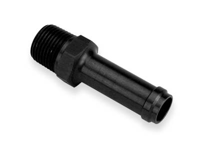 Adapters - Hose Barb Adapters - Earls - BLACK ST. 1/4" ID HOSE TO 1/8" NPT Black Anodized