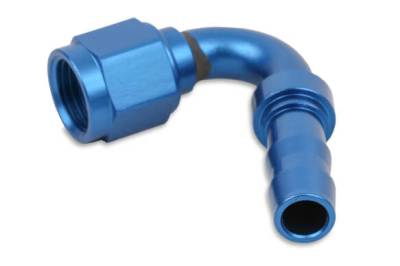 Earls - EARLS SUPER STOCK™ 120 DEGREE -6 FEMALE TO 3/8" BARB Blue Anodized - Image 4