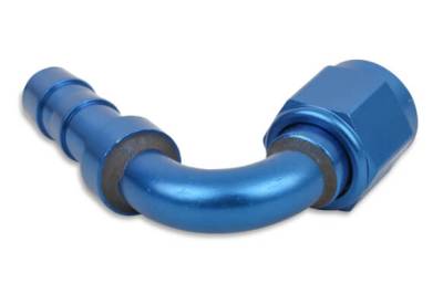 Earls - EARLS SUPER STOCK™ 120 DEGREE -8 FEMALE TO 1/2" BARB - Blue Anodized - Image 3