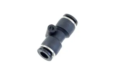 1/4" Vacuum Fitting Union( 1/4" to 1/4"), Push To Connect - black
