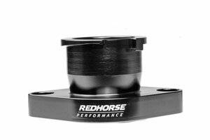 Red Horse Performance - Water Necks - Red Horse Products - Aluminum Filler Neck Chevrolet - Chrysler All Straight Engine - Black