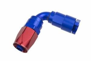 EFI Adapters - SAE to Female - Red Horse Products - -08 to 3/8" SAE quick disconnect female 90deg - Red/blue