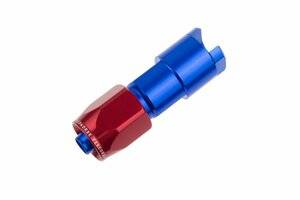 EFI Adapters - SAE to Female - Red Horse Products - -08 to 3/8" SAE quick disconnect female straight - Red/blue..