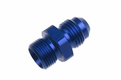 -06 to 9/16" x 24 holley single feed carb fitting - blue