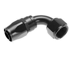 -12 90 degree female aluminum hose end - black