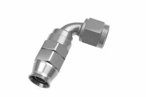 -06 AN 90 Degree PTFE reusable  Hose End - Clear