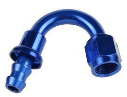 Hose Ends - Push Lock Hose Ends - Red Horse Products - -06 150 degree AN/JIC hose end push lock - blue