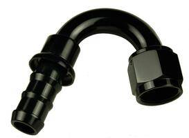 -12 150 degree AN/JIC hose end push lock - black