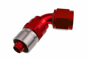 -06 AN 60 Degree Crimp Style Hose End - Red