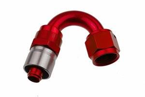 -06 AN 150 Degree Crimp Style Hose End - Red