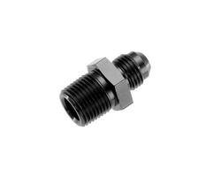 -03 straight male adapter to -04 (1/4") NPT male - black