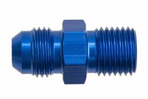 Adapters - AN to Metric - Red Horse Products - -04 male AN/JIC flare to M10x1.0 inverted adapter - blue