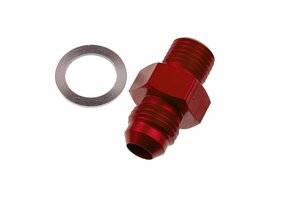 -06 male AN/JIC flare to 1/4"NPSM transmission fitting -red-2pcs