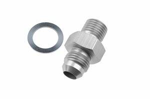 Adapters - Transmission Fittings - Red Horse Products - -08 male AN/JIC flare to 1/4"NPSM transmission fitting -clear-2pcs