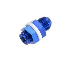 -08 male AN/JIC with 2 Teflon washers and inside flow chamfer - blue