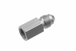 -04 AN male to 1/8 NPT female straight gauge adapter - clear