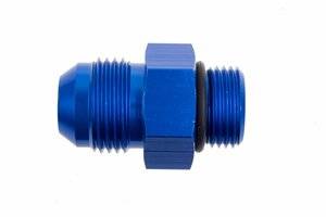 -04 AN male to -06 O-ring port adapter (high flow radius ORB) - blue