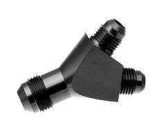 Adapters - AN to AN - Red Horse Products - -04 single inlet to -03 dual outlet - black