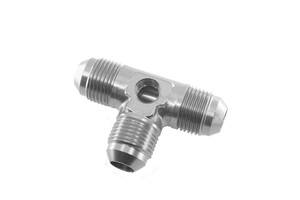 -06 AN male flare tee with 1/8" NPT port - clear